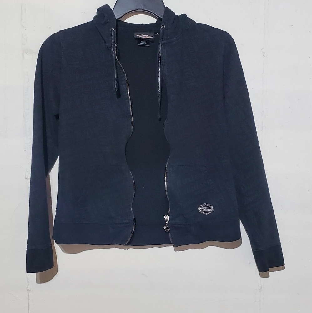 Harley Davidson Womens Size Large Zipup Sweater